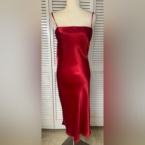 Jump Elegant Red Satin Dress Size‎ Medium